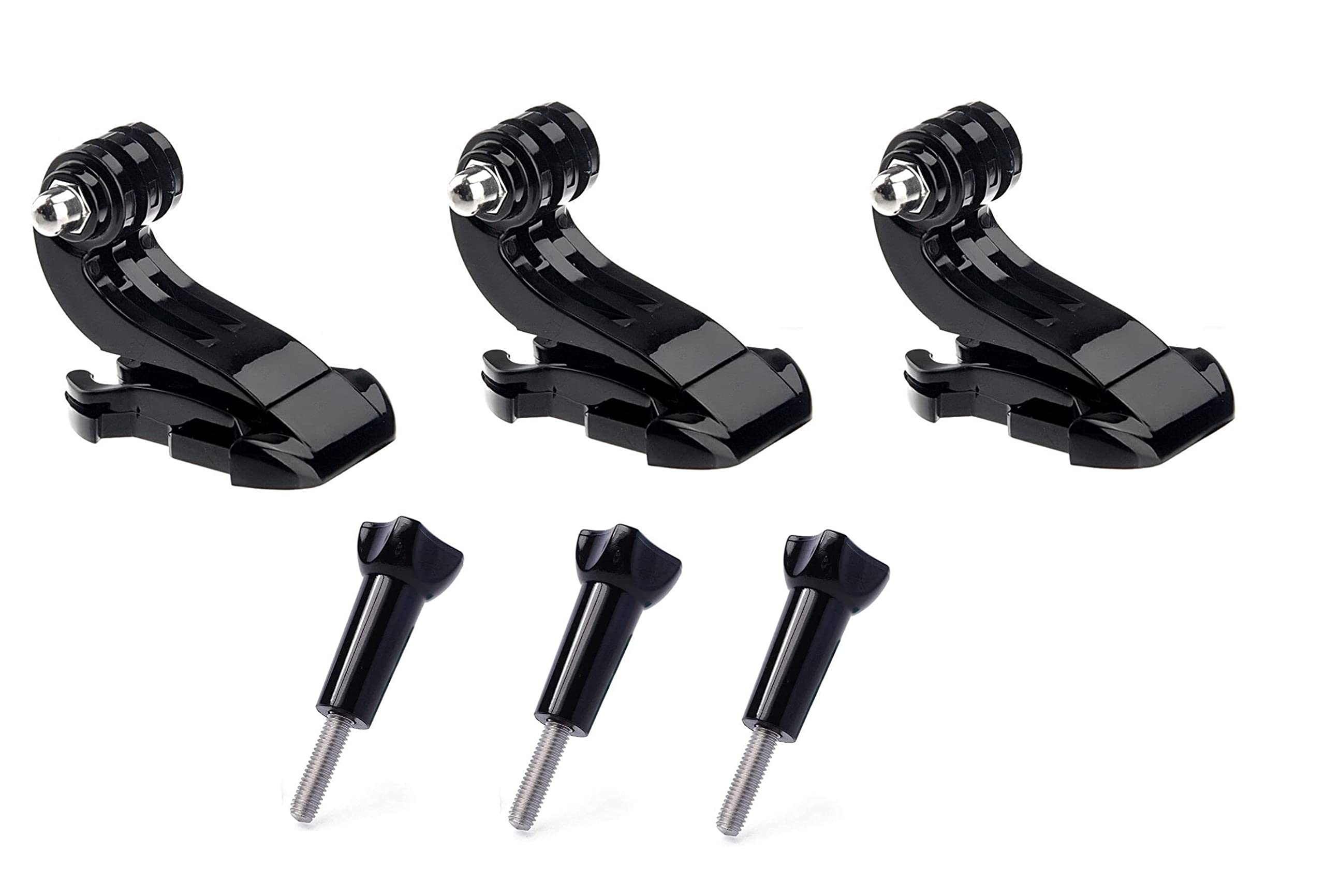 Lucky Store Helmet Mount for Action Camera J Hook Buckle Mount for Vertical Surface, Compatible for All GoPro Max/GoPro Hero 8 7 6 5 4 3+ 3 HD and Other Action Cameras(Pack of 3)