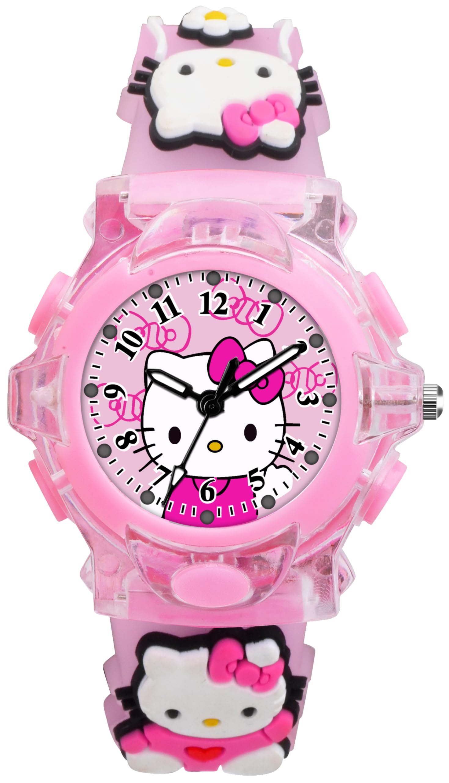 PAPIO Children Pink Color Analog 7 Color LED Light Cute Cartoon Character Kids Watch for Girls and Boys (Pink Kitty) (B0DHVYTNNX) Amazon Price History, Amazon Price Tracker