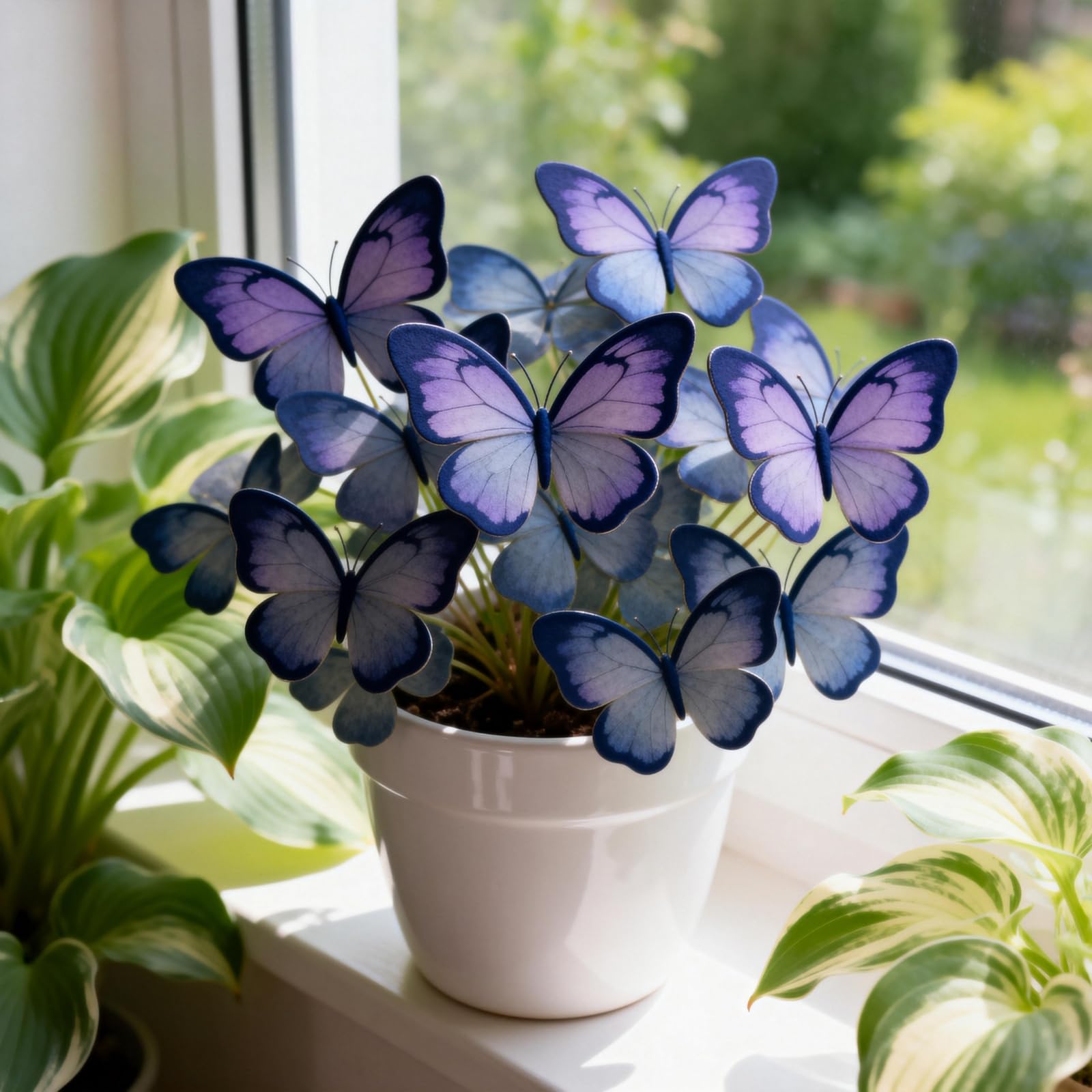 Butterfly Flower&Perennial/Rare Hosta Bulbs Mix for Planting Now UK/Potted Viewing/Excellent Display/Strong Plants That Grow Well/Hostas rhizomes-6bulbs-J