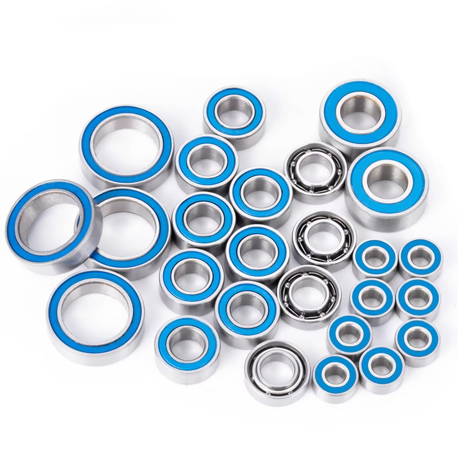 Rodamientos Bolas RC para Team Associated DR10 26 Rodamientos De Bolas De Ranura Profunda Sellados De Metal Azul 3 X 7 Mm Y 10 X 15 Mm para Bujes De Rueda Y Ejes