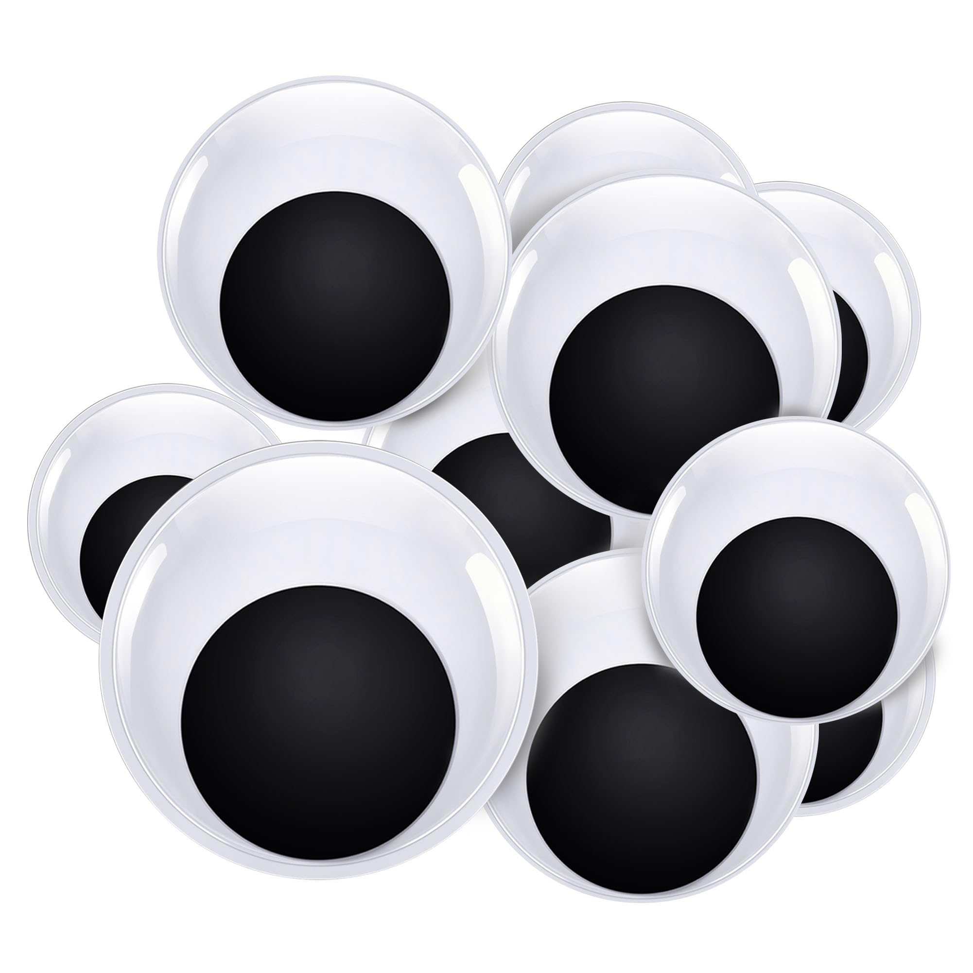 Lot De 8 Yeux Mobiles Autocollants - PVC, 40 à 100 Mm, Pour Bricolage Et Déco Créative