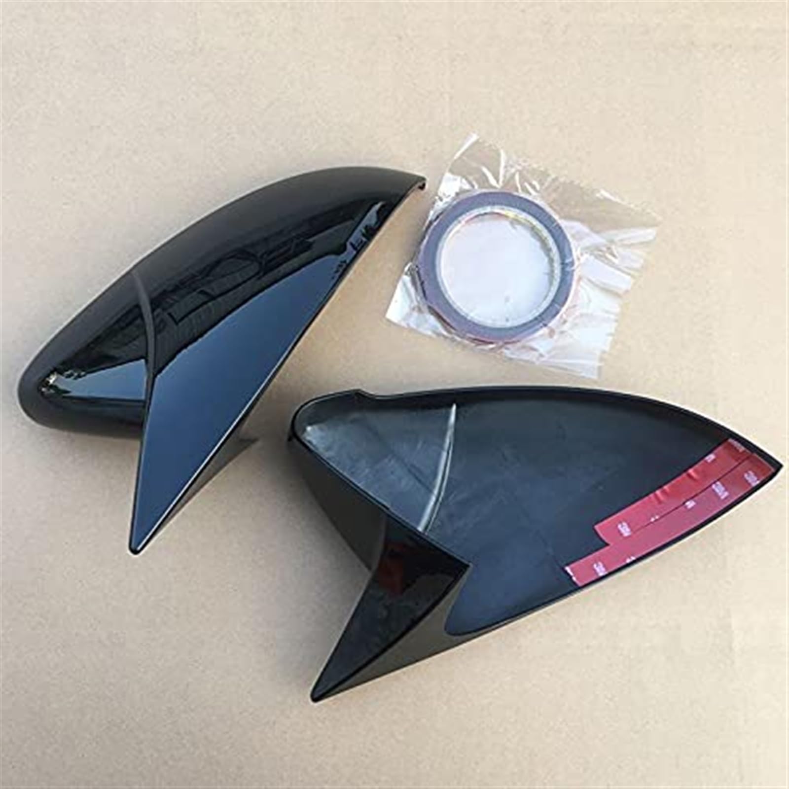2 pezzi copri specchietti laterali neri lucidi, for Golf, 7 MK7 7.5 GTD R GTI, for Touran, LE, for Golf, copri specchietto retrovisore, parti di ricambio for specchietti laterali tappo di cope