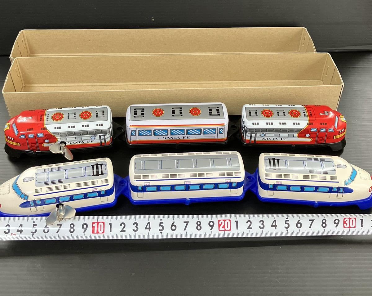 Amazon | 三幸製作所 ブリキ製 0系新幹線 3両連結＆SANTA FE 3両連結 