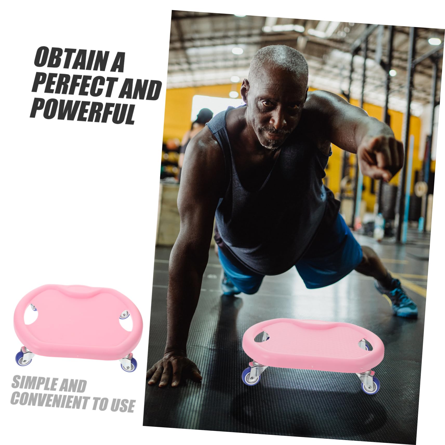 Abaodam 1 Juego Disco Deslizante para Ejercicio Abdominal Equipamiento de Fitness con Rodillera Entrenamiento Multifuncional y Silencioso para Fortalecimiento del Abdomen y Tonificación