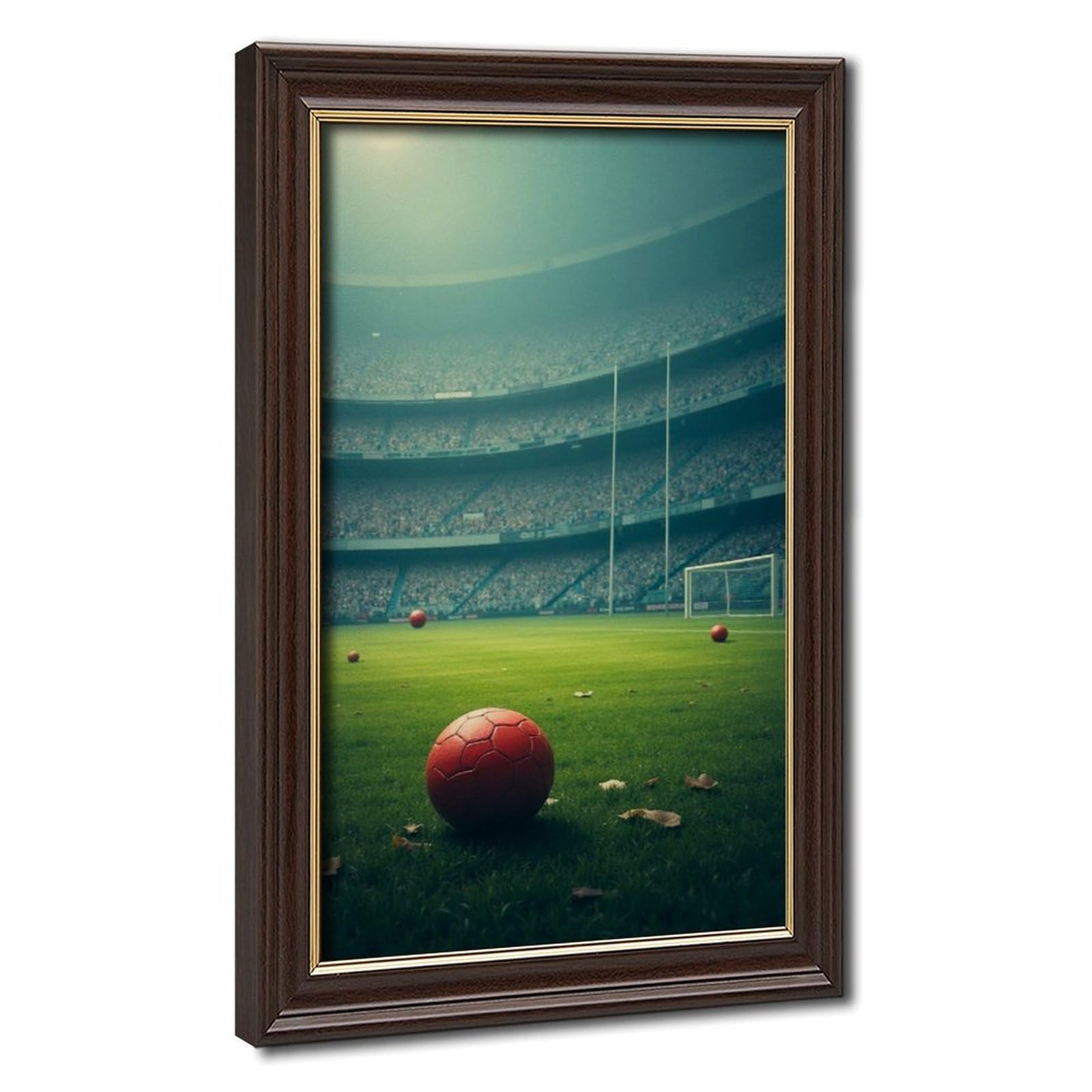 Bareronor Mokume Gane Frame-Style Football Field Canvas Poster For Home Decor Gift
