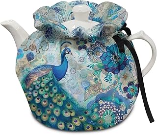 Peacock Tea Cozy for Teapot Insulated Lotus Tea Cosy for Teapot for Women Tea Pot Cover Home Kitchen Decorative Teapot Dust Protector
