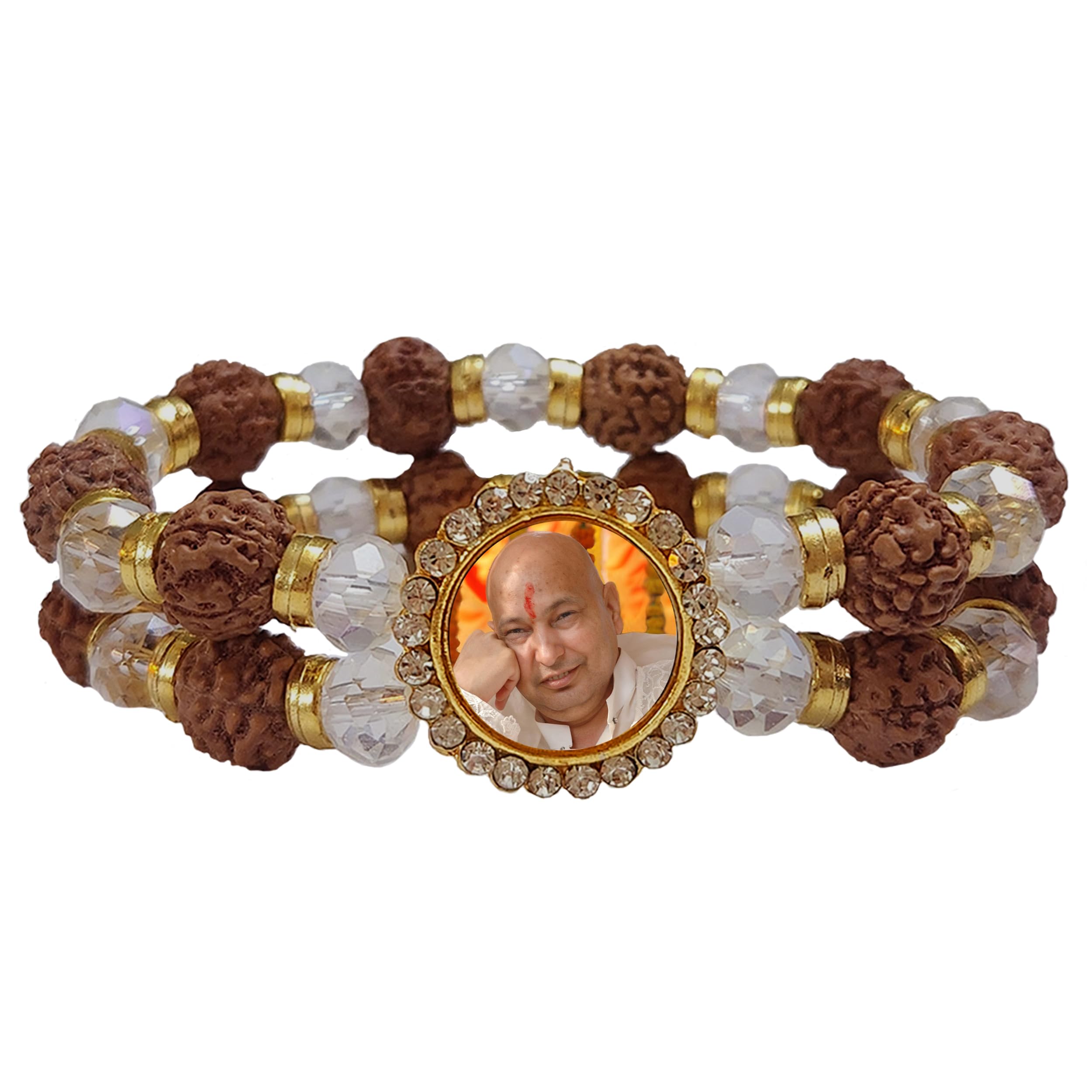 Viditi Rudraksha Guruji Bracelet | Guruji bracelets | Guru Ji Bracelets | Guruji Swaroop Bracelets | Guruji Bracelets Blessings for Satsang (Light Color) (2) (B0DH2PFR5V) Amazon Price History, Amazon Price Tracker