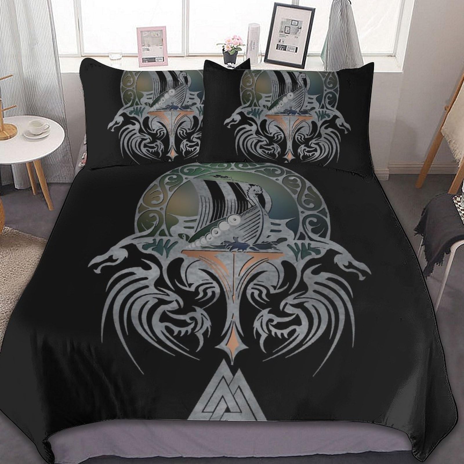 Linge de lit Viking imprimé vintage pour transformer votre chambre en cocon nordique