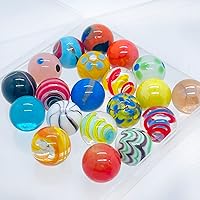 Vista 5 de 20 canicas vintage a granel para niños de 4 a 8 a 12 años, aficionado para canicas, juego de canicas, canicas pequeñas, juguete (0.630 in)