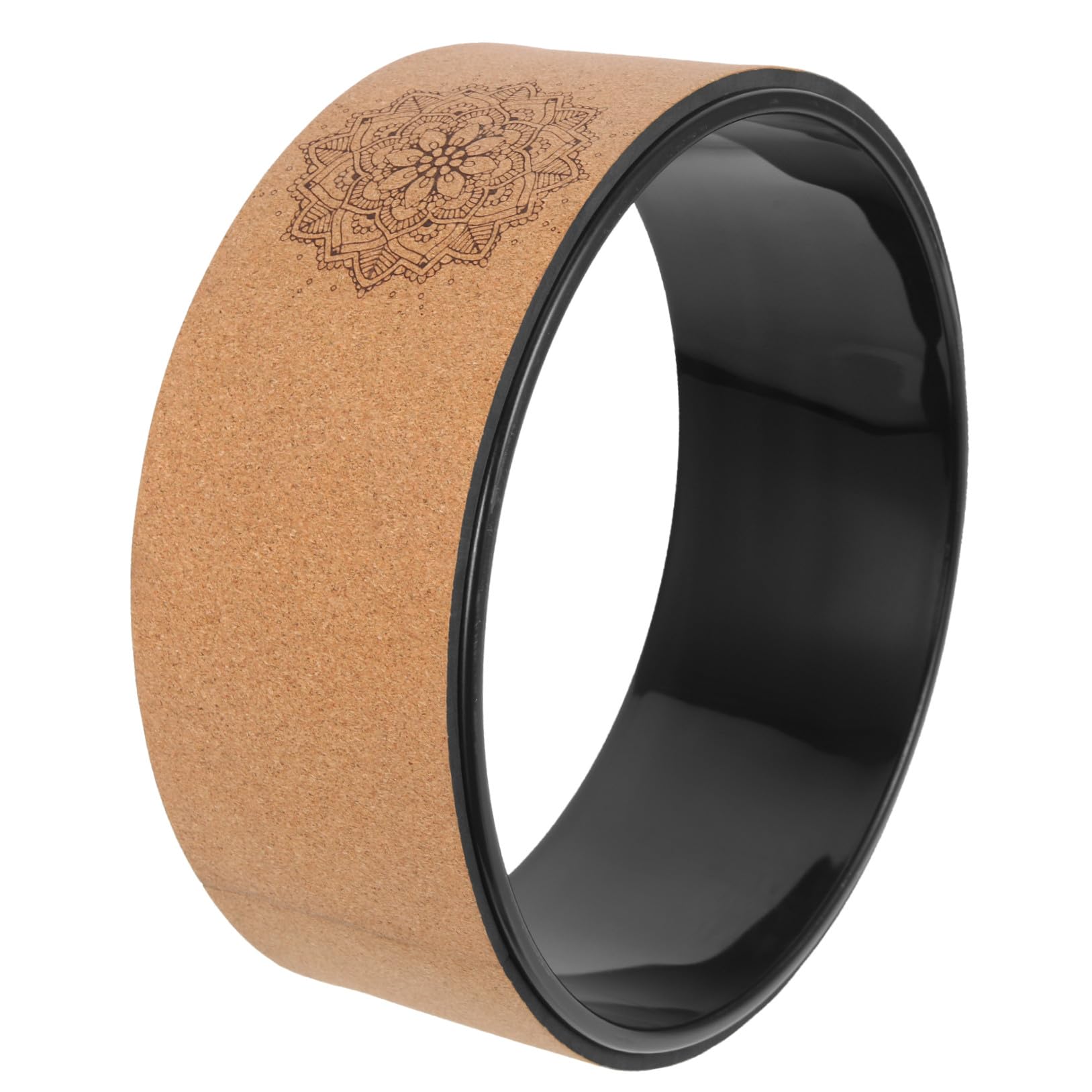 Rueda de Yoga de Corcho Natural para Fitness y Entrenamiento de Yoga Función de Alivio del Dolor de Espalda y Estiramiento, Herramienta Portátil Räder