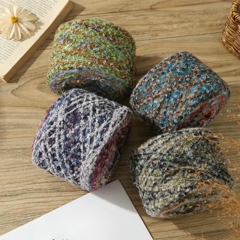 5-10 szt. 100 g przędzy moherowej gradient, kolorowa włóczka z wełny Bouclé, do robienia na drutach, swetrów, swetrów, szalików i czapek