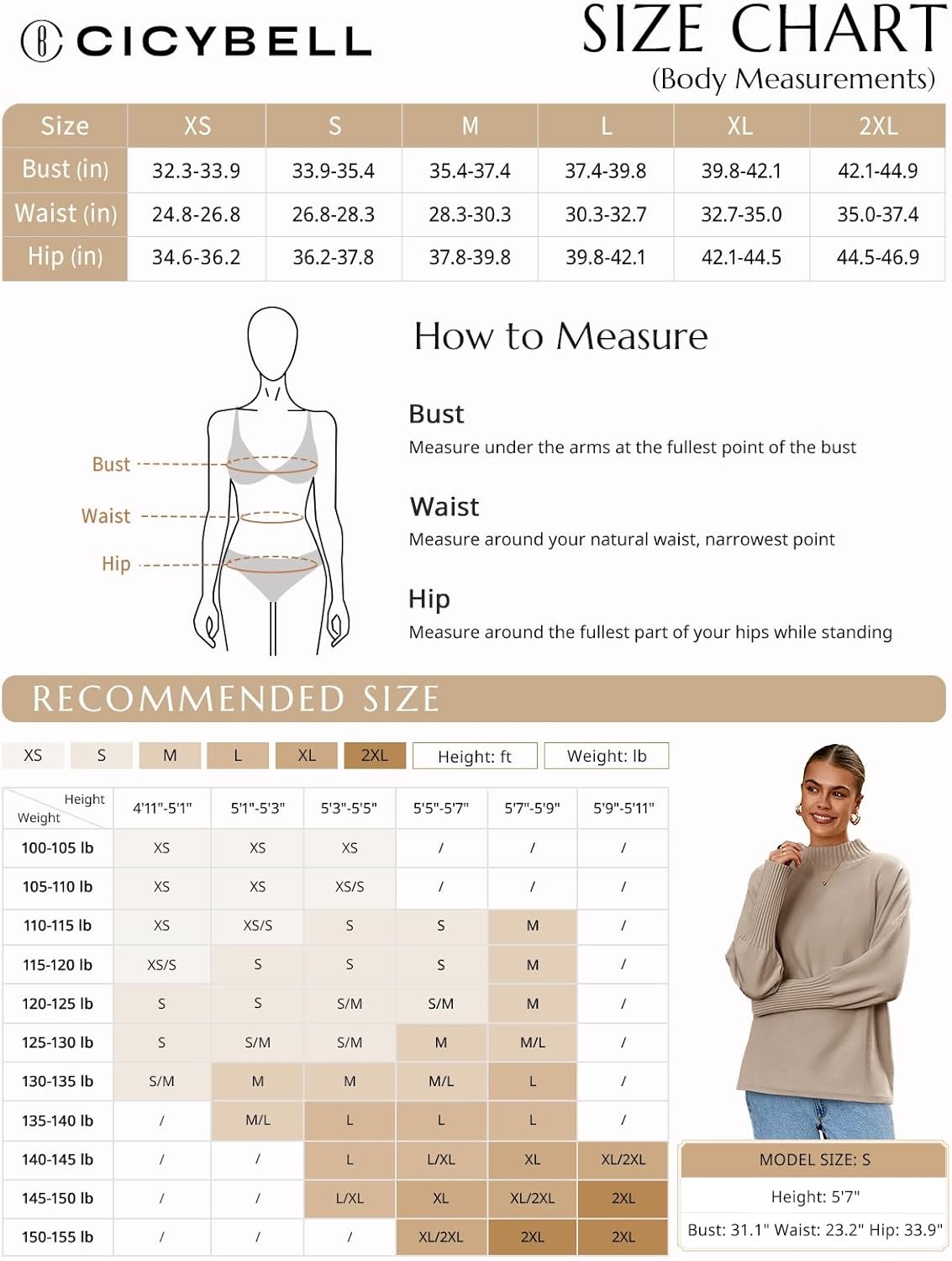 Cicy Bell Womens Mock Neck Sweaters Batwing Long Sleeve Chunky Knit Pullover Oversized Fall Casual Trendy Sweater Tops - Image 6