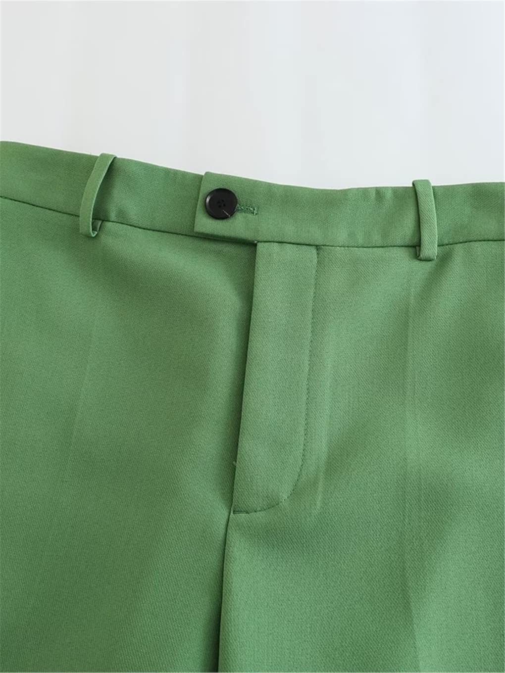 Dninmim Blazer da ufficio a maniche lunghe con bottone singolo da donna, con pantaloni dritti