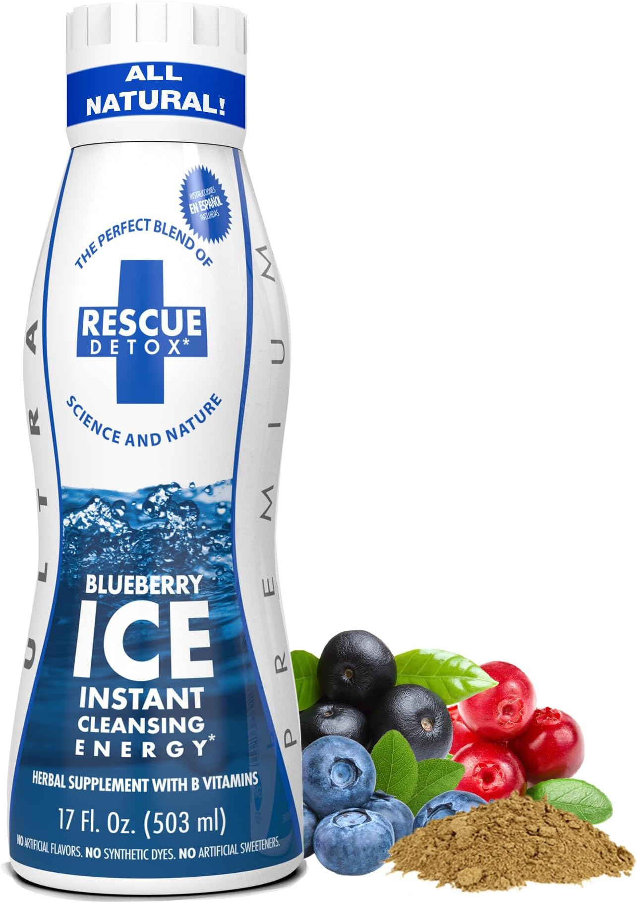 ICE - Blueberry Flavor | Maximum Strength (32oz) (17oz, Blueberry)