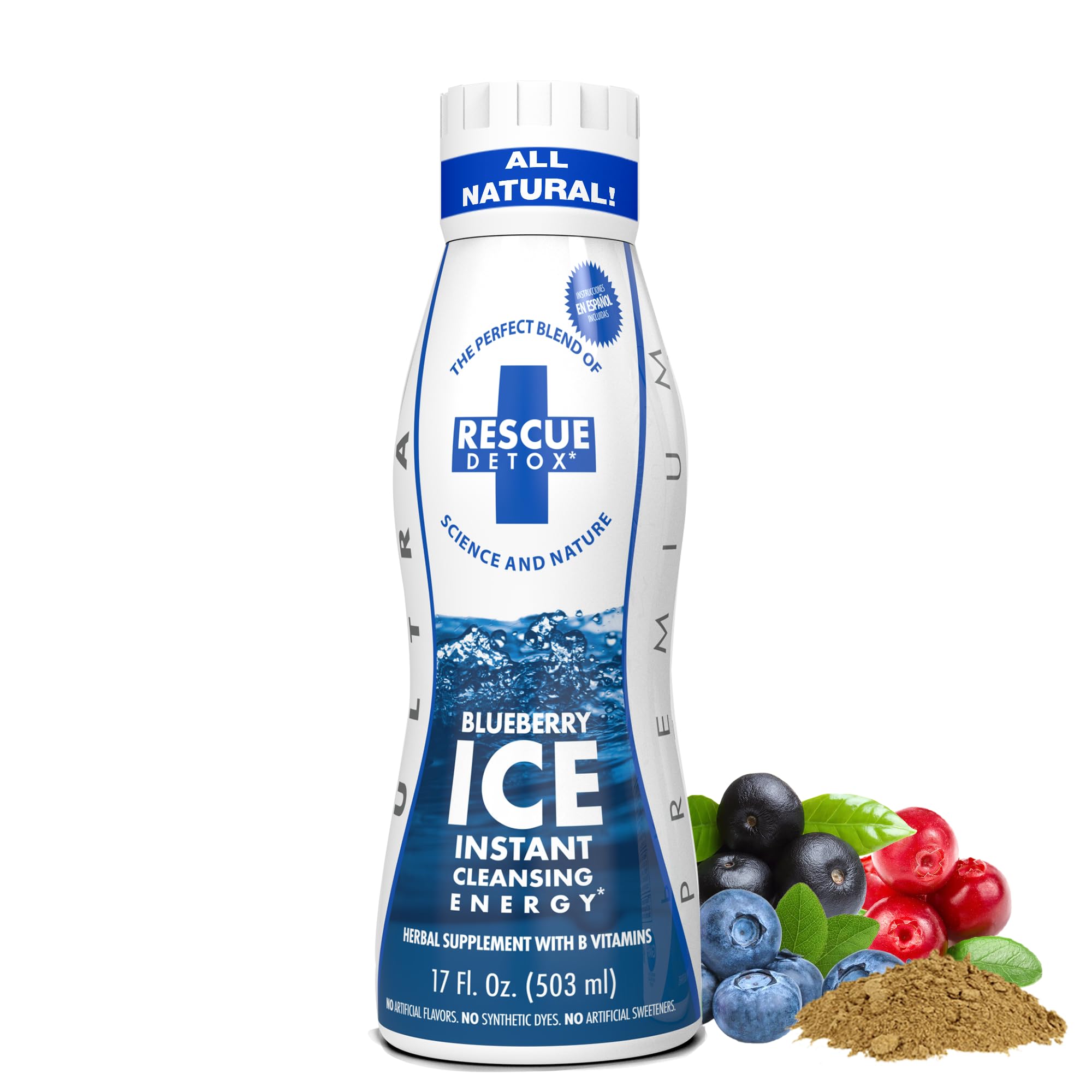 ICE - Blueberry Flavor | Maximum Strength (32oz) (17oz, Blueberry)