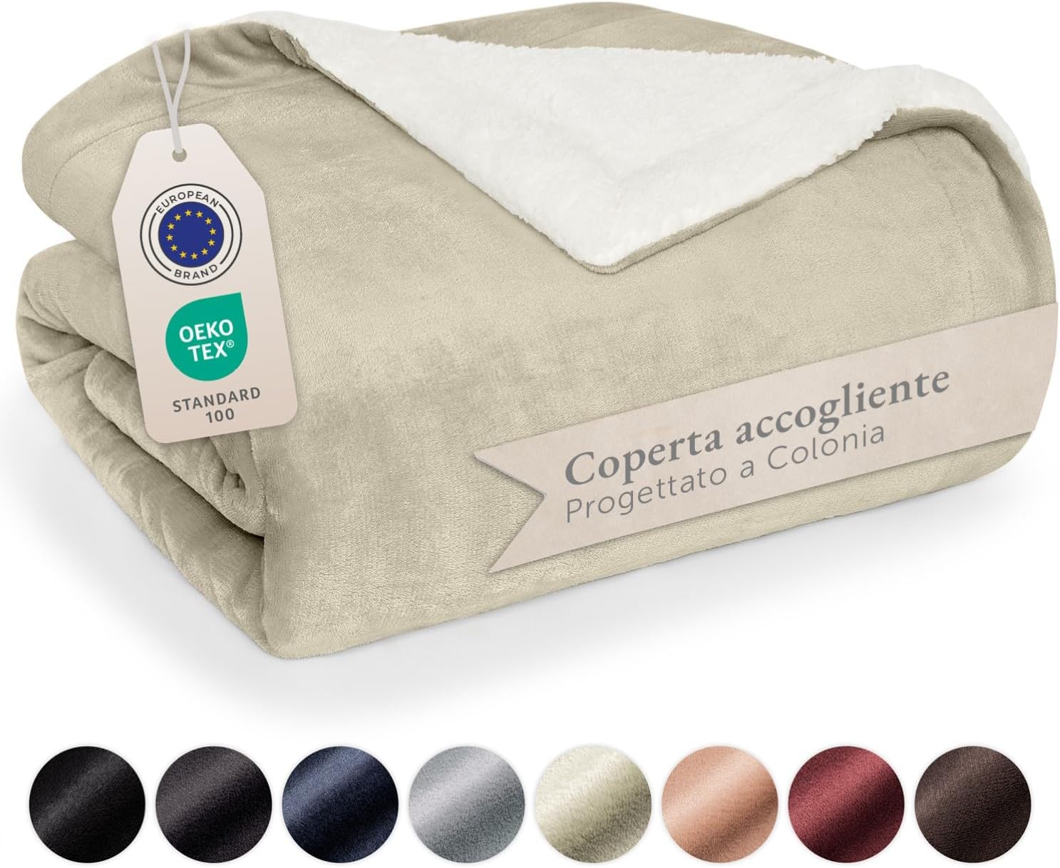 Blumtal Coperta Premium Plaid Sherpa 150 x 200 cm - coperta pile...