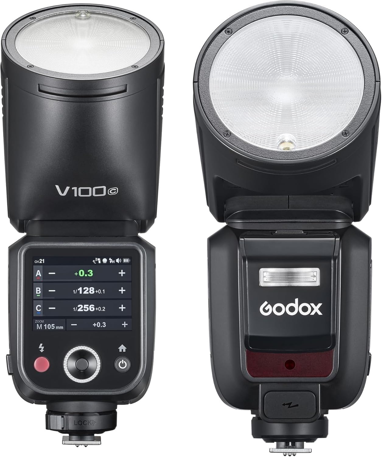 Godox V100-S Round Head Blitz Für Sony - 100Ws, 2.4G Wireless, HSS 1/8000s, Mit Li-Ion Akku