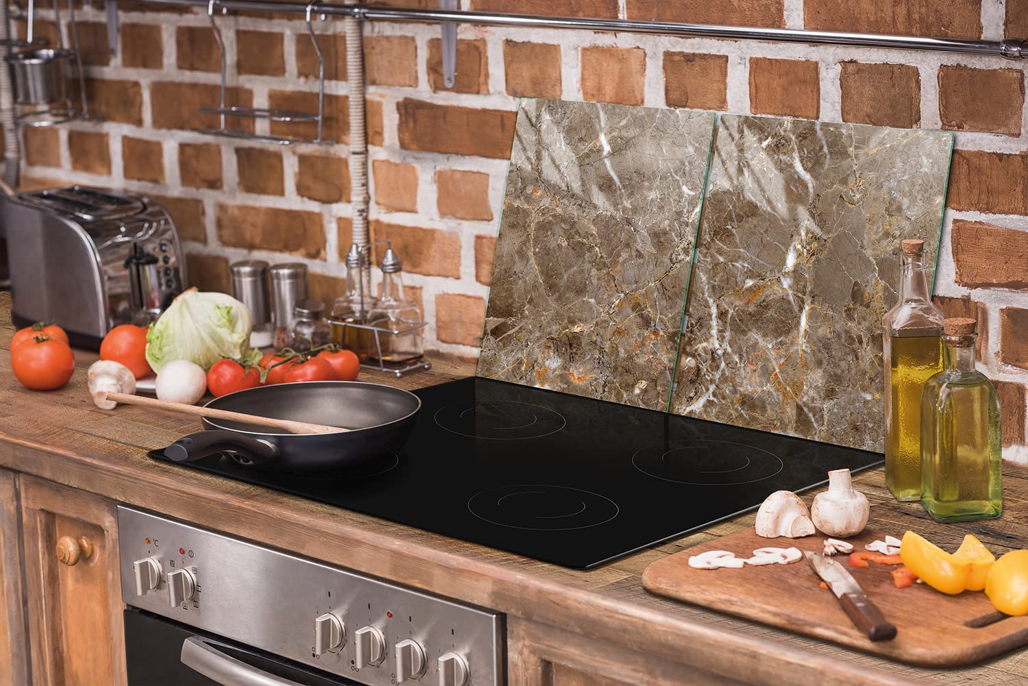 Protector De Vitroceramica DarHaus Tabla De Cortar De Cristal, Tabla De Cocina De Vidrio Protector Vitroceramica