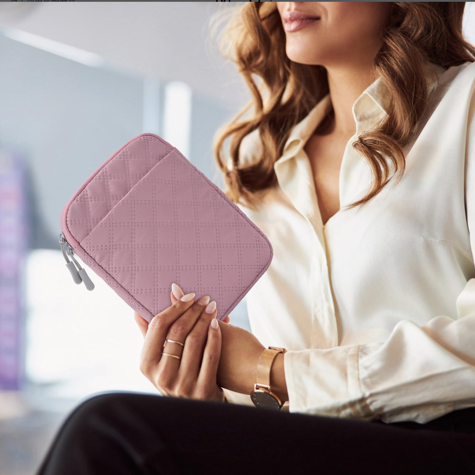 Funda acolchada para eBook/e-Reader de 6.8-7 pulgadas (rosa_6.8-7)