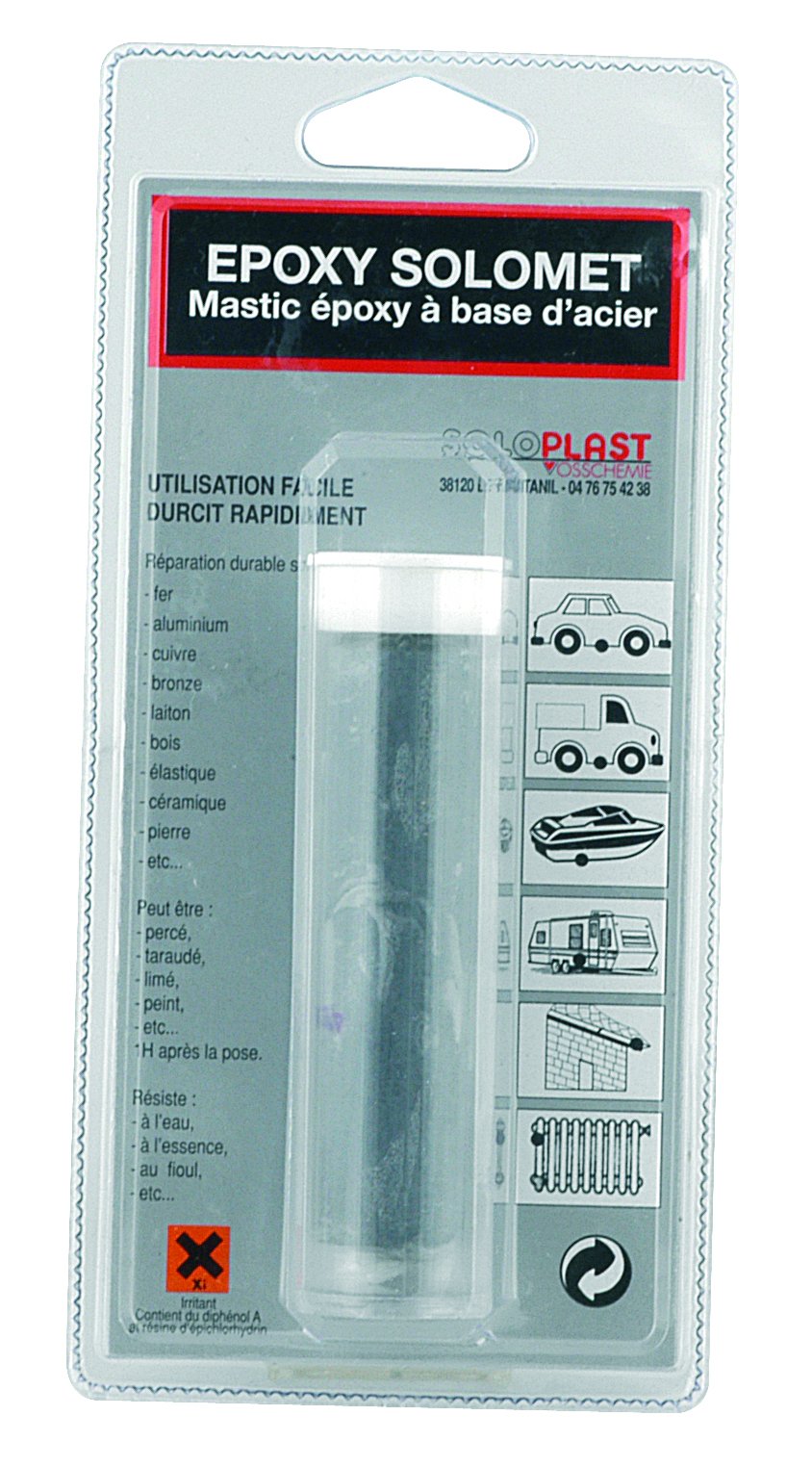 Mastic Soloplast 135287 Epoxy Solomet mastic acier rebouchage