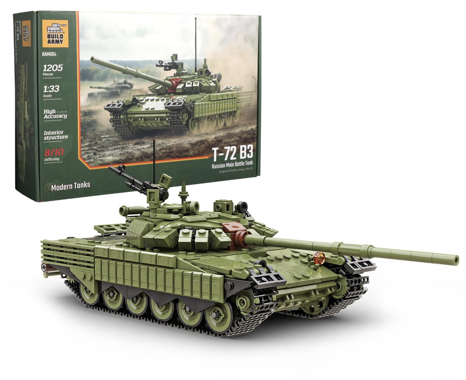 Rosyjski T72 B3 główny czołg bojowy model cegły klocki 1205 szt