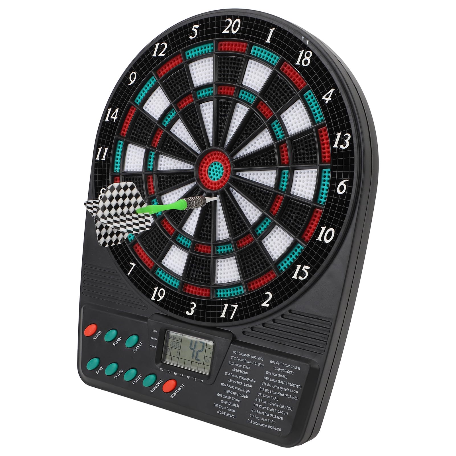 Electronic Dart Board Set Soft Tip Dartboard with Auto Scoring Safe Gameplay, Multiple Game Modes LED Display
