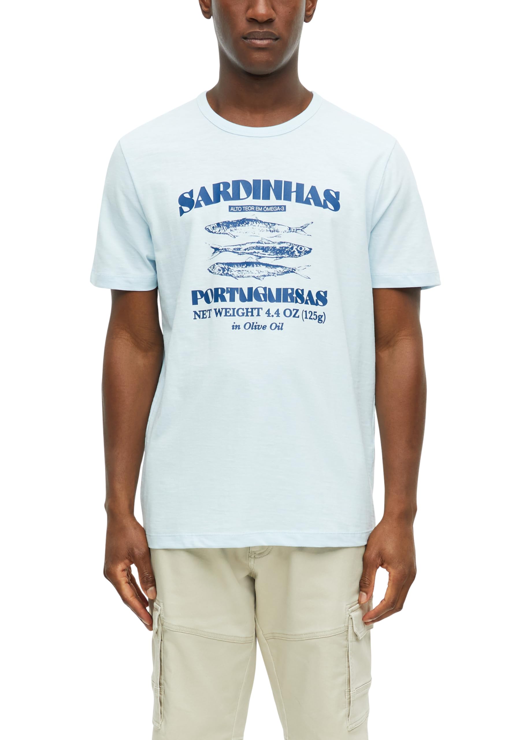 s.Oliver Men's 2178923 T-Shirt (Pack of 1), Blue, XXL