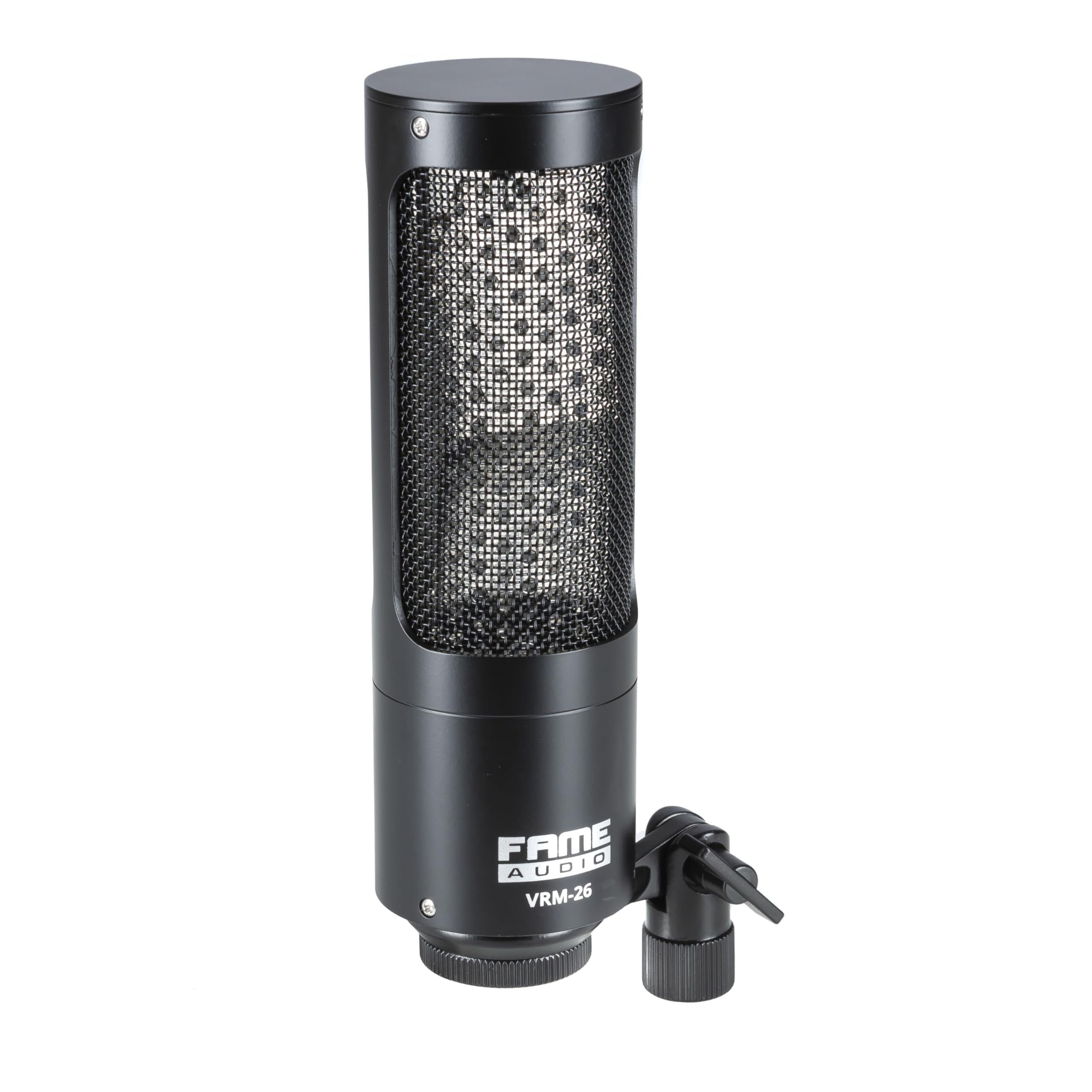 Fame Audio VRM-26 Bändchenmikrofon, Schwarz, 20-18.000Hz Frequenzbereich, 2.5 mV/Pa Empfindlichkeit, 3-pol XLR Anschluss, Acht Richtcharakteristik, Kompakte Abmessungen, Natürliche