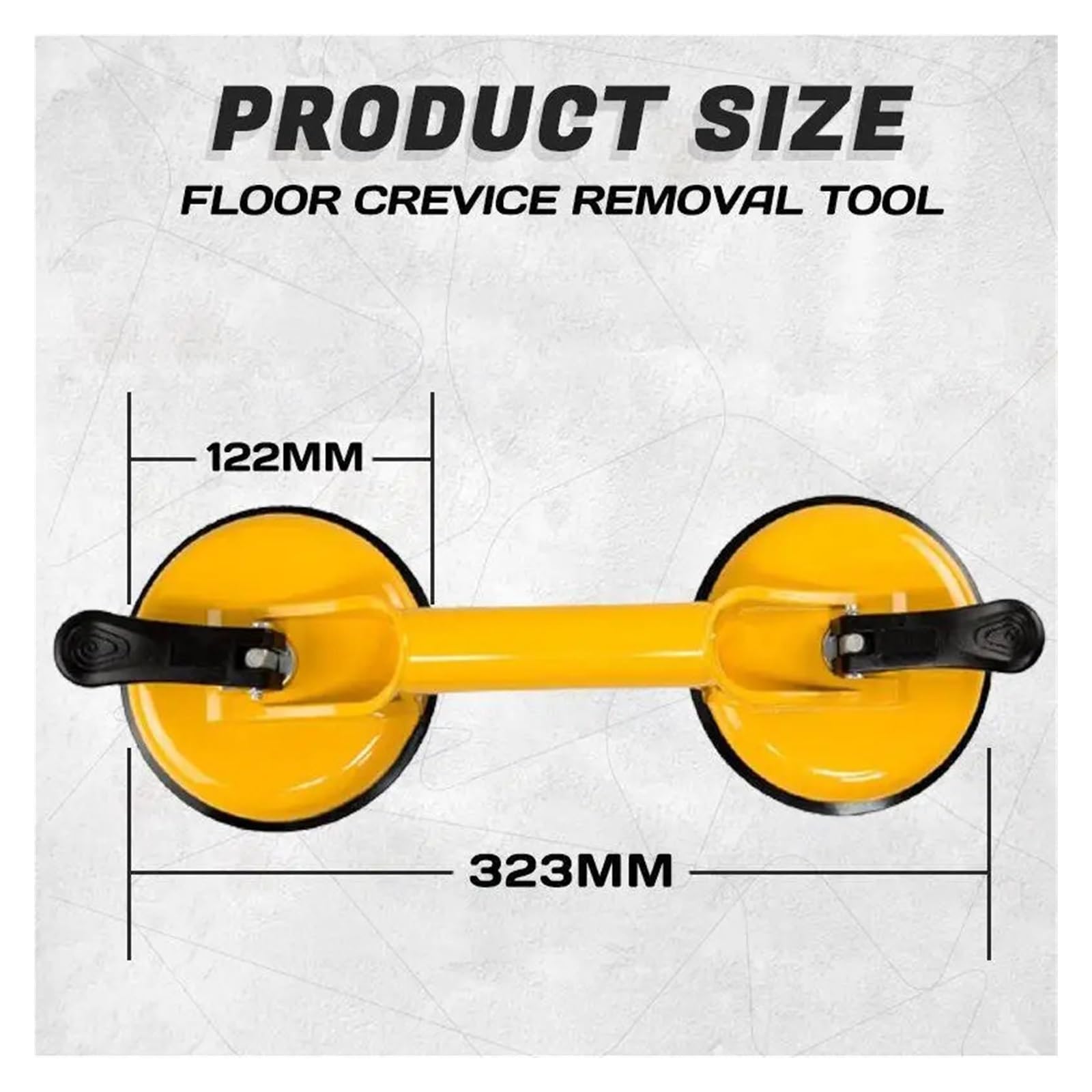 Elevador de vidrio con ventosa al vacío, potente agarre para vidrio, azulejos, mármol, granito, herramienta de elevación manual (4 piezas), ideal para levantar y mover de forma segura