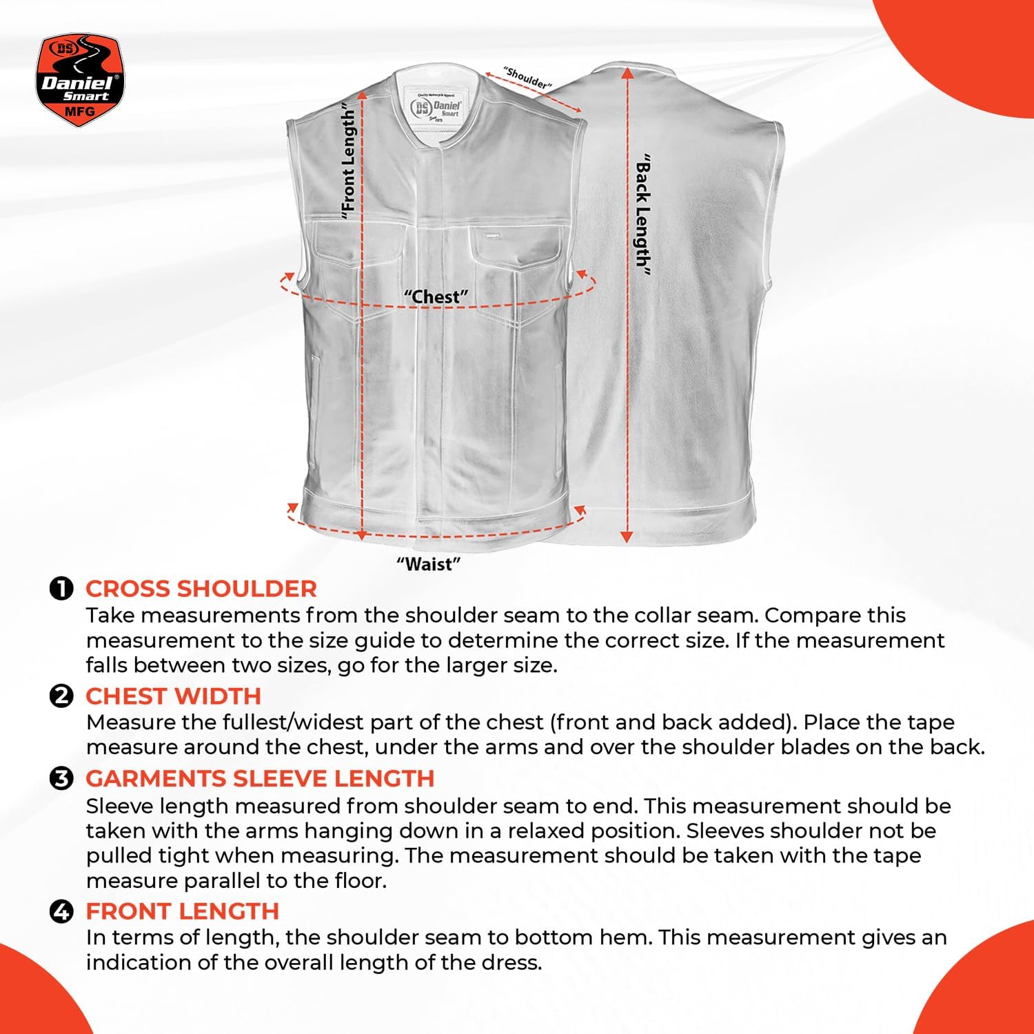 Daniel Smart Biker Vest for Women Genuine Cowhide Open Neck Black Leather Vest with Stylish Side Lace & Multiple Carry Pocket - Image 7