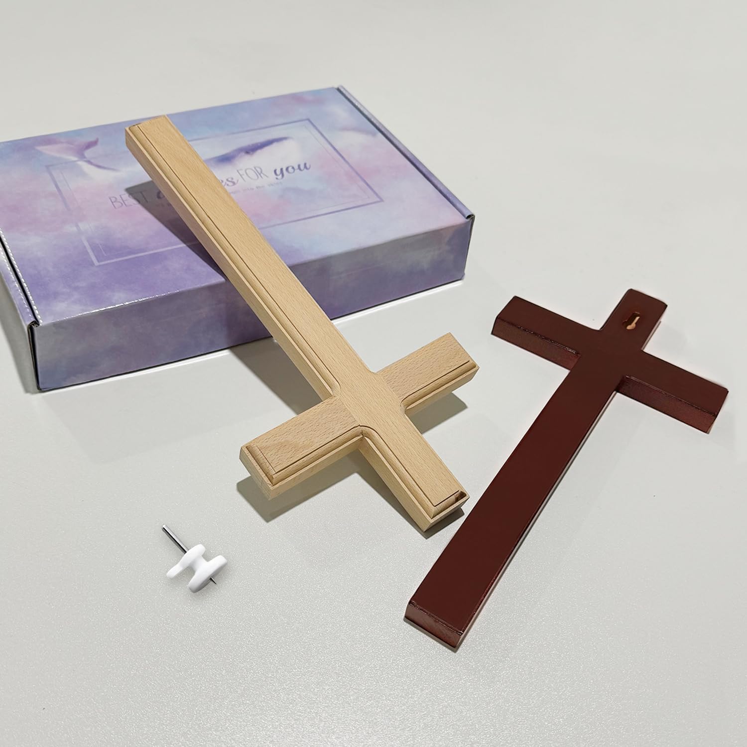 アンティークフランス 布帛と真鍮十字架 ブロンズ色のイエス シェル型  