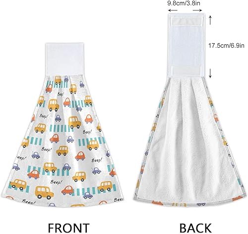 Miniatura 3 de linqin Juego de 2 toallas de baño con lazo para colgar, juego decorativo de toallas de mano con lazo para colgar