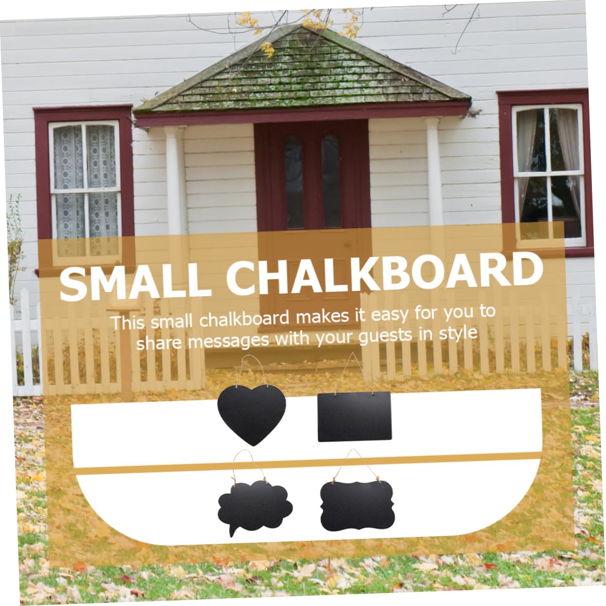 KALLORY 4pcs Double-Sided Hanging Message for Home Decor Schools and Cafes Creative Signboards for Crafts Parties and Message Boards