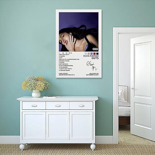 Miniatura 4 de MOMYO Póster de Olivia de Rodrigo Guts para habitación, estética, lienzo, decoración de dormitorio, 12 x 18 pulgadas (11.8 x 17.7 in)