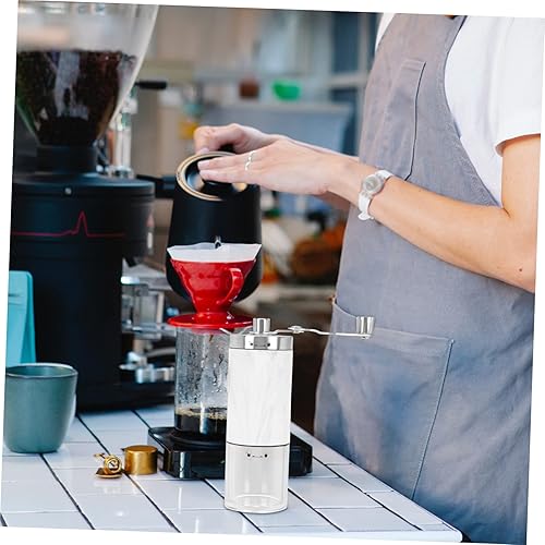 Miniatura 2 de Molinillo de café manual portátil de mano para uso doméstico con caja de patrón de mármol, ideal para café expreso y café por goteo