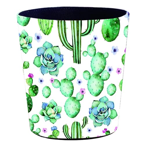 Miniatura 19 de Papelera de 10L/2.64 Galones, Cesta Decorativa de Basura, Papelera de Basura de Cuero PU, Papelera Impermeable para Baño, Dormitorio, Oficina