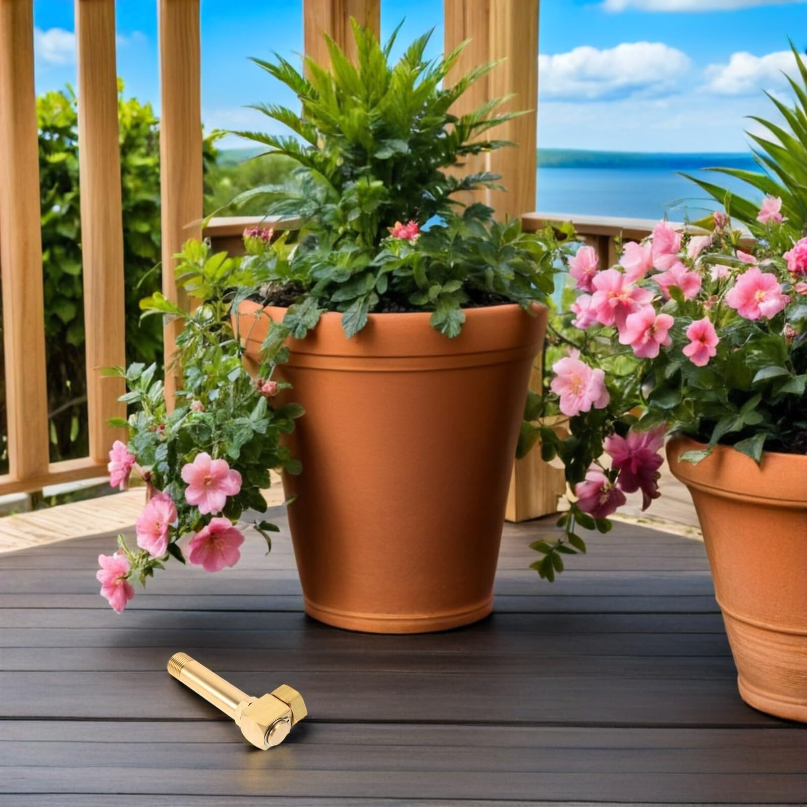 Drehgelenk für Gartenschläuche aus Kupfer mit Rostschutz und Weiter Kompatibilität Schwenkbarer Adapter für Gartenbewässerung Robustes Messing Ersatzteil