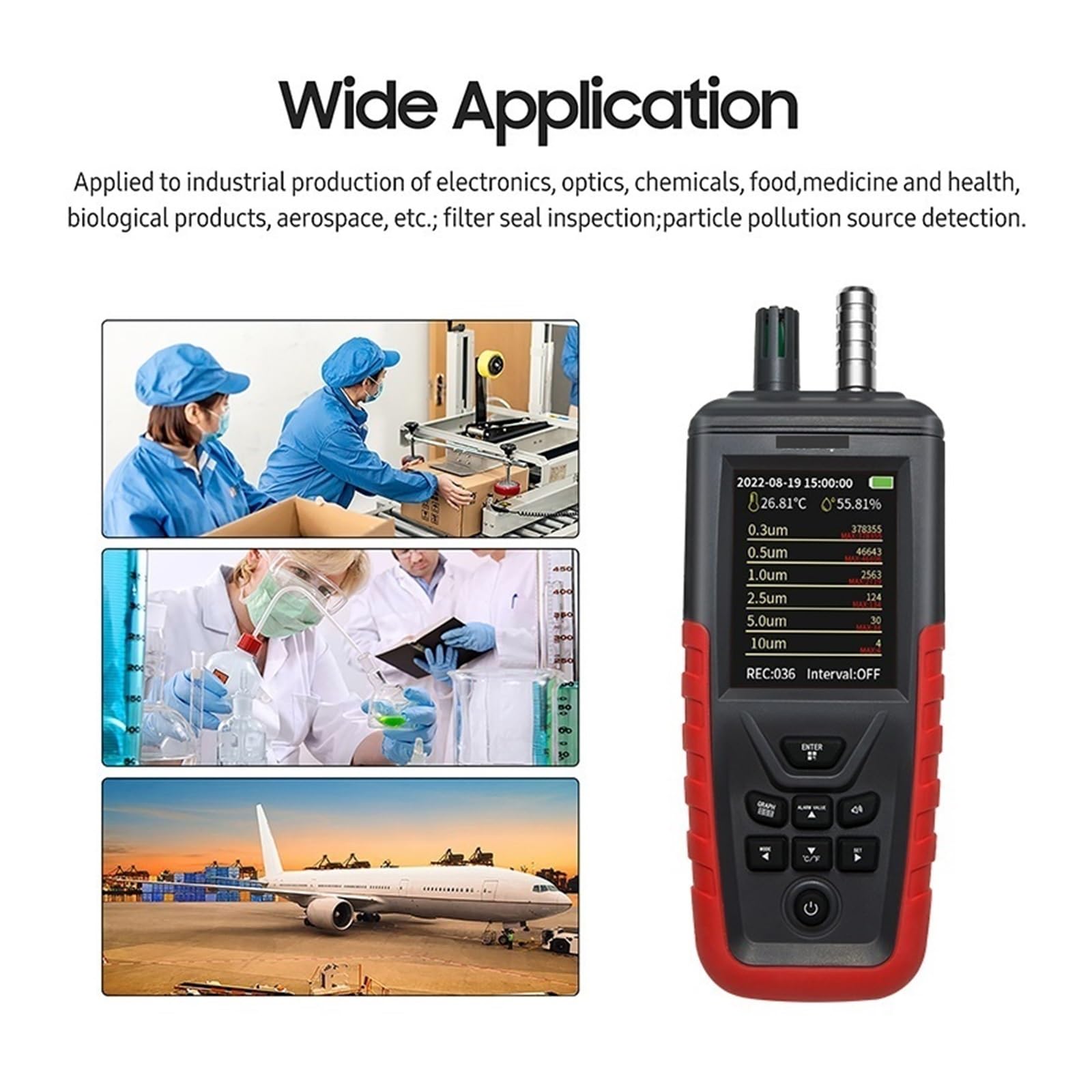 3/6 Kanal Luft Staub Partikel Zähler Sensor Monitor PM2.5/10 Temperatur Feuchtigkeit Meter Luft Qualität Staub Konzentration Detektor(DY-8200 6 Channels)