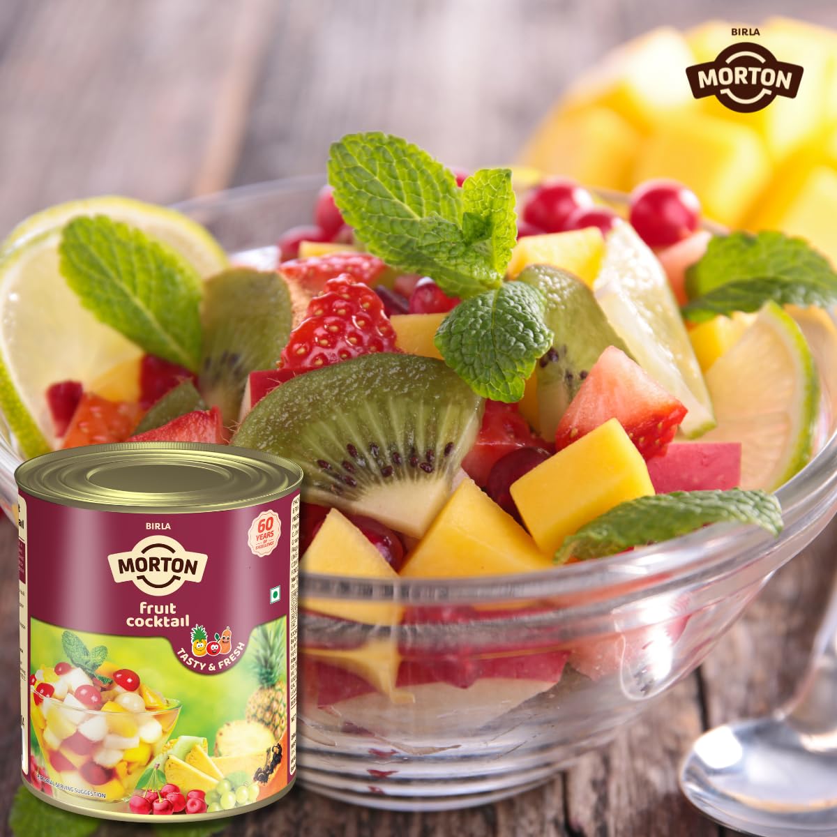 MORTON Fruits Cocktail | 100% Natural | Healthy & Tasty - 850gm (Pack of 2) - Image 9 thumbnail