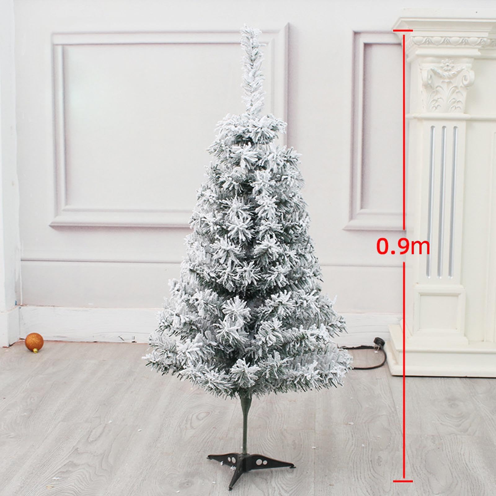 MagiDeal Tabletop Artificial Christmas Tree Decor Centerpiece Photo Prop Escena de Nieve Flocado de Navidad para Centro Comercial, Festival, Patio, al, l