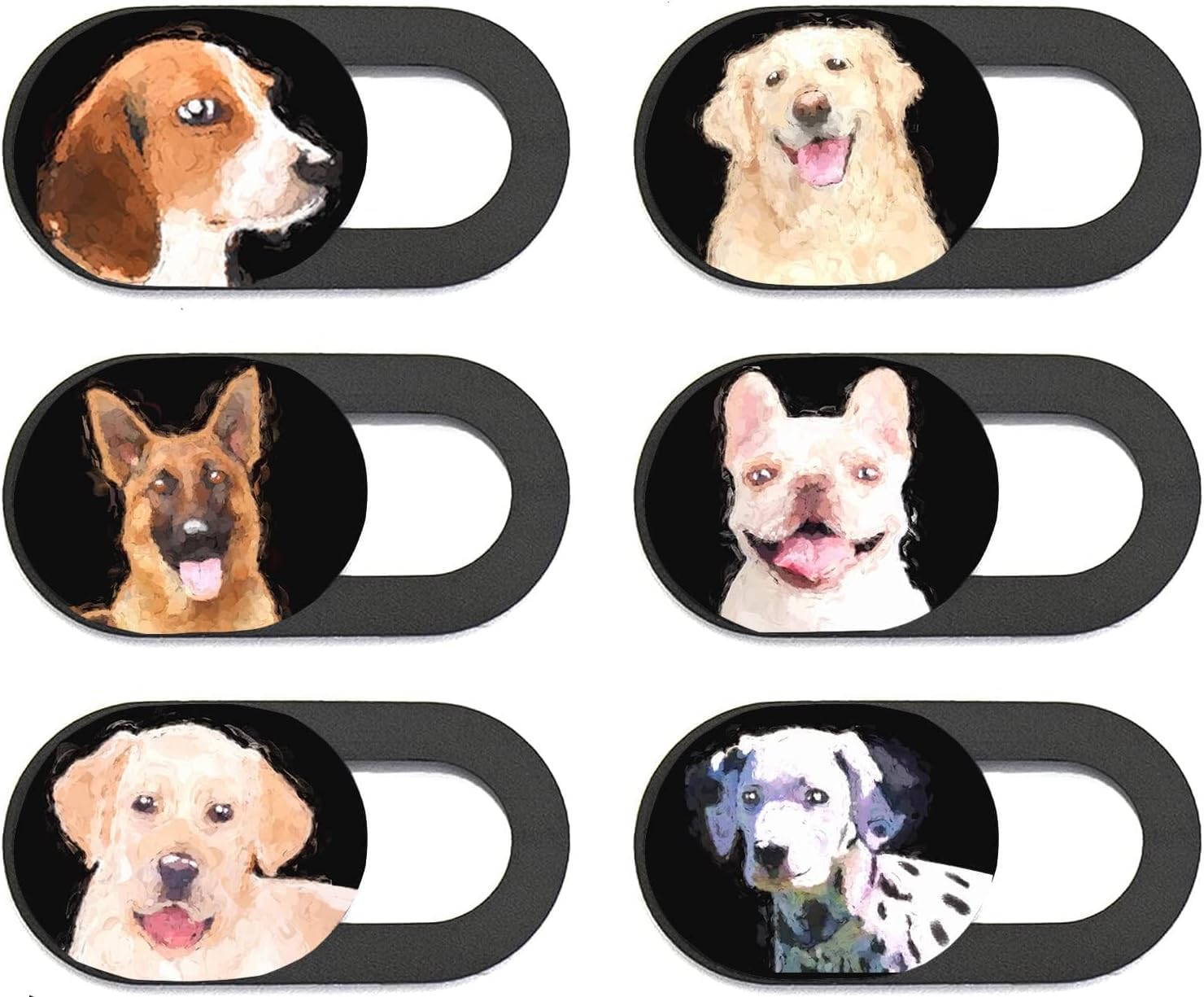 Mizi Webcam Privacy Cover Slide [6 Pack], Cute Camera Blocker Sticker, Protect Your Privacy and Security for Computer, Laptop, Tablets & Phones - Dog