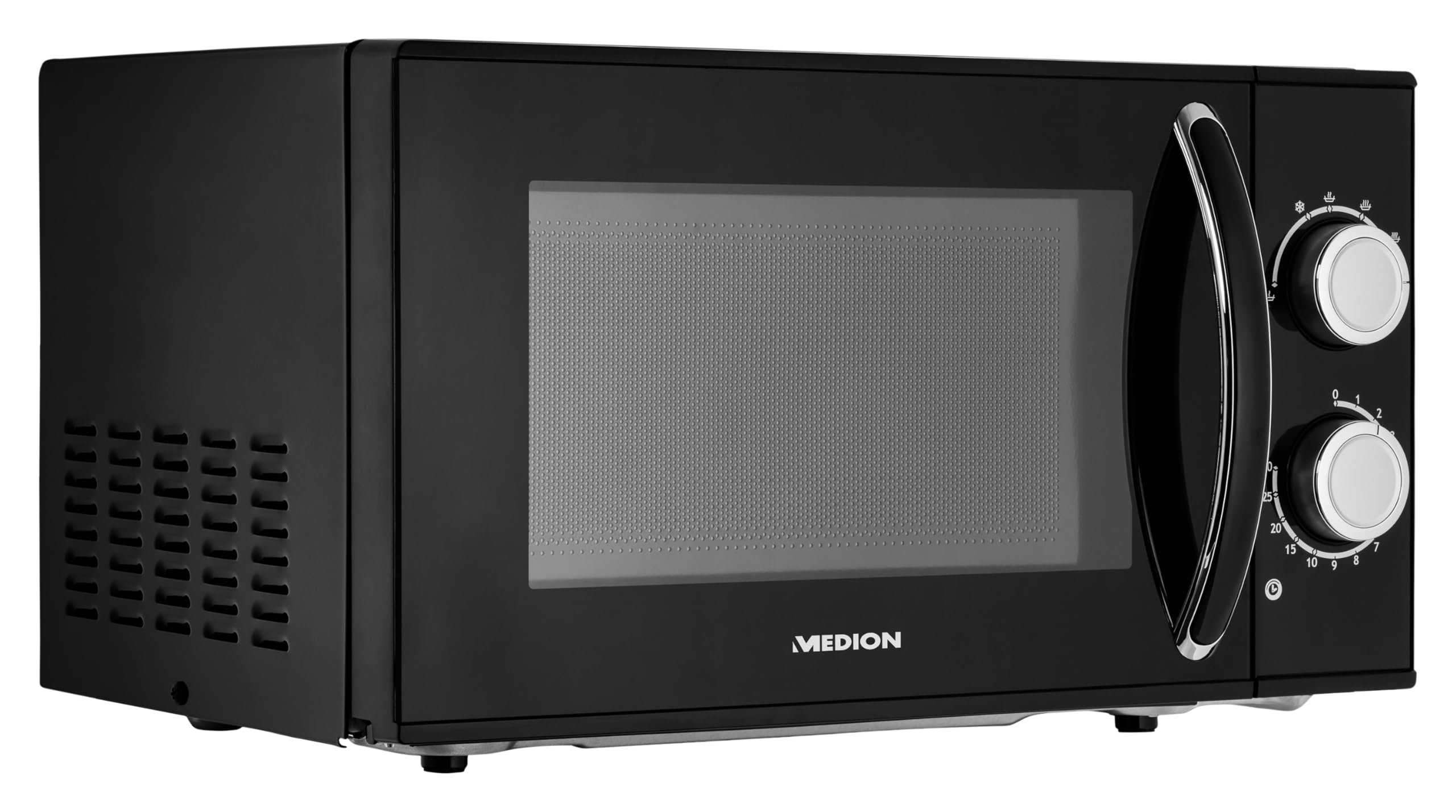 MEDION Micro-ondes, puissance env. 700 watts, capacité env. 17 litres, 6 niveaux, fonction décongélation, MD 15644, noir