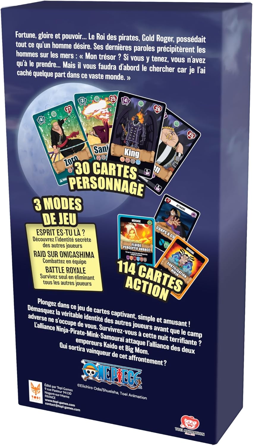 TOPI GAMES | One Piece | Esprit ES-tu There? | Strategy Board Game | Family Game or Friends | Epic Clashes | Raid Onigashima | 2-12 Players | Baby Gift 7+