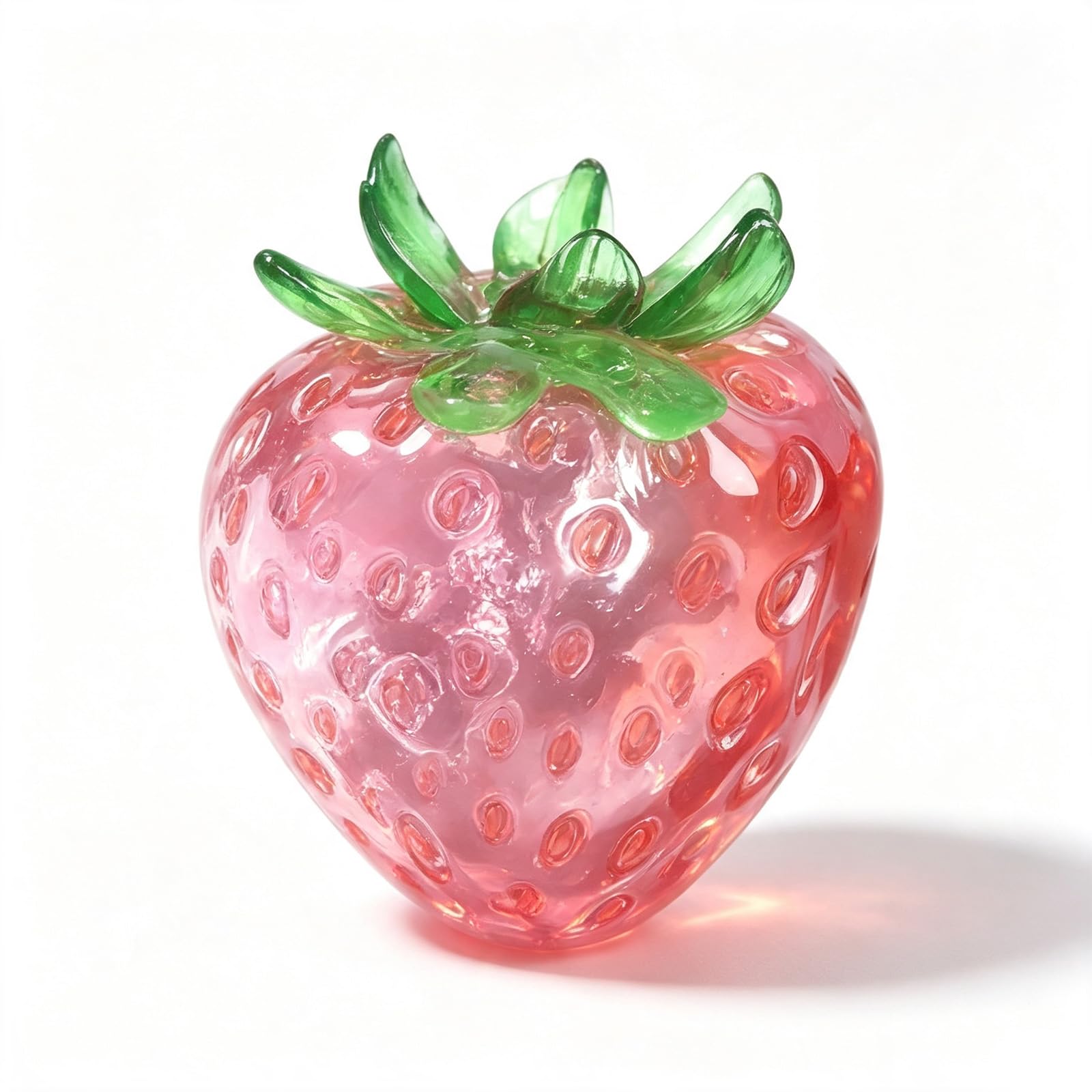 Strawberry Squishy, Transparent Soft Strawberry Squeeze Fidget Toy