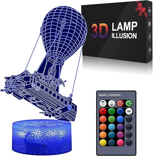Lámpara de luces nocturnas de autobús de batalla para sala de juegos, lámpara LED 3D, luz de mesa de escritorio, control remoto y 16 colores,