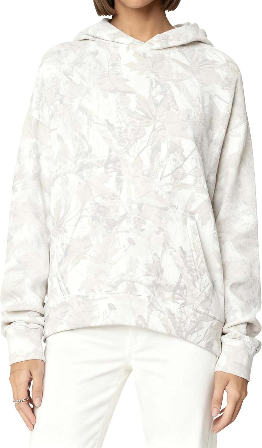 Dsewpaur Camo Hoodie For Women Oversized Long Sleeve Drop Shoulder Fleece Hooded Sweatshirt Pullover With Pocket Outfits