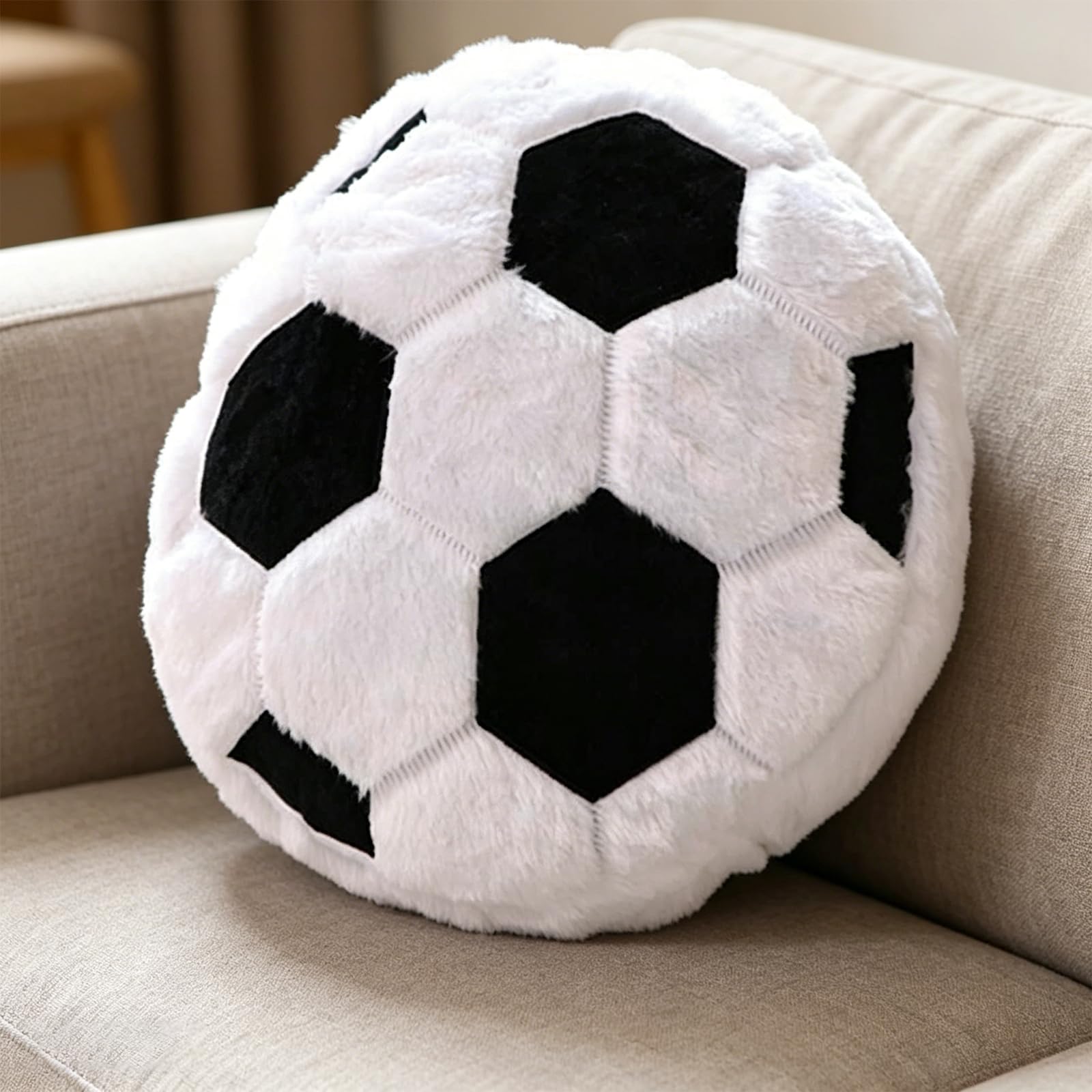 KFSCIP Football Cushion, Football Bedroom Accessories, f ootball Room Decor, Soft Teddy, Kids Cushions, Footballs Accessories for Boys, 35 cm Size