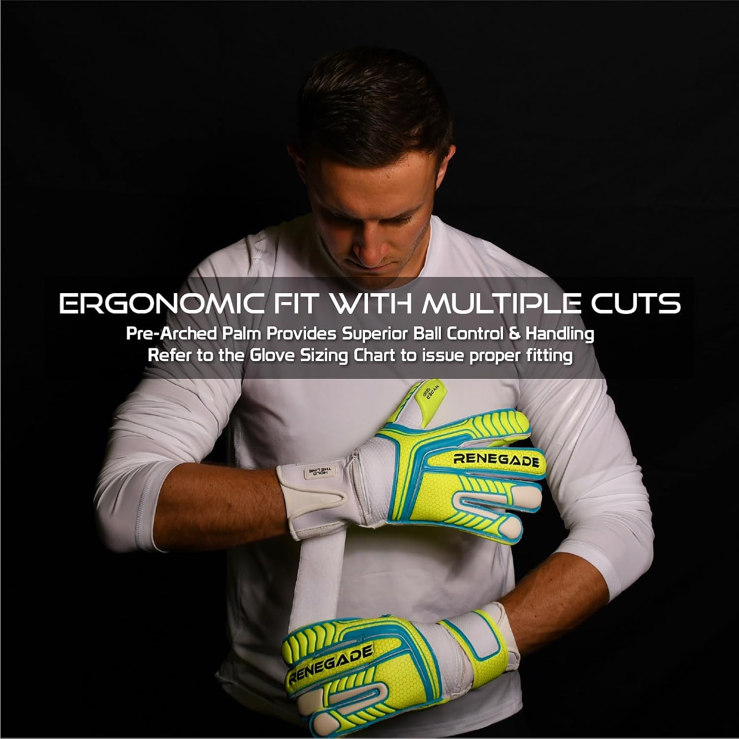 Renegade GK Vulcan Goalie Gloves - Adult, Youth, Kids (Sizes 6-11, 4 Styles, Level 3) Pro-Tek Fingersaves & 3.5+3MM Hyper Grip | Excellent Goalkeeper Glove for Higher Play | Based in The USA