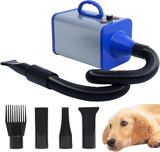 Durable High-Velocity Pet Grooming Dryer by 2400W
