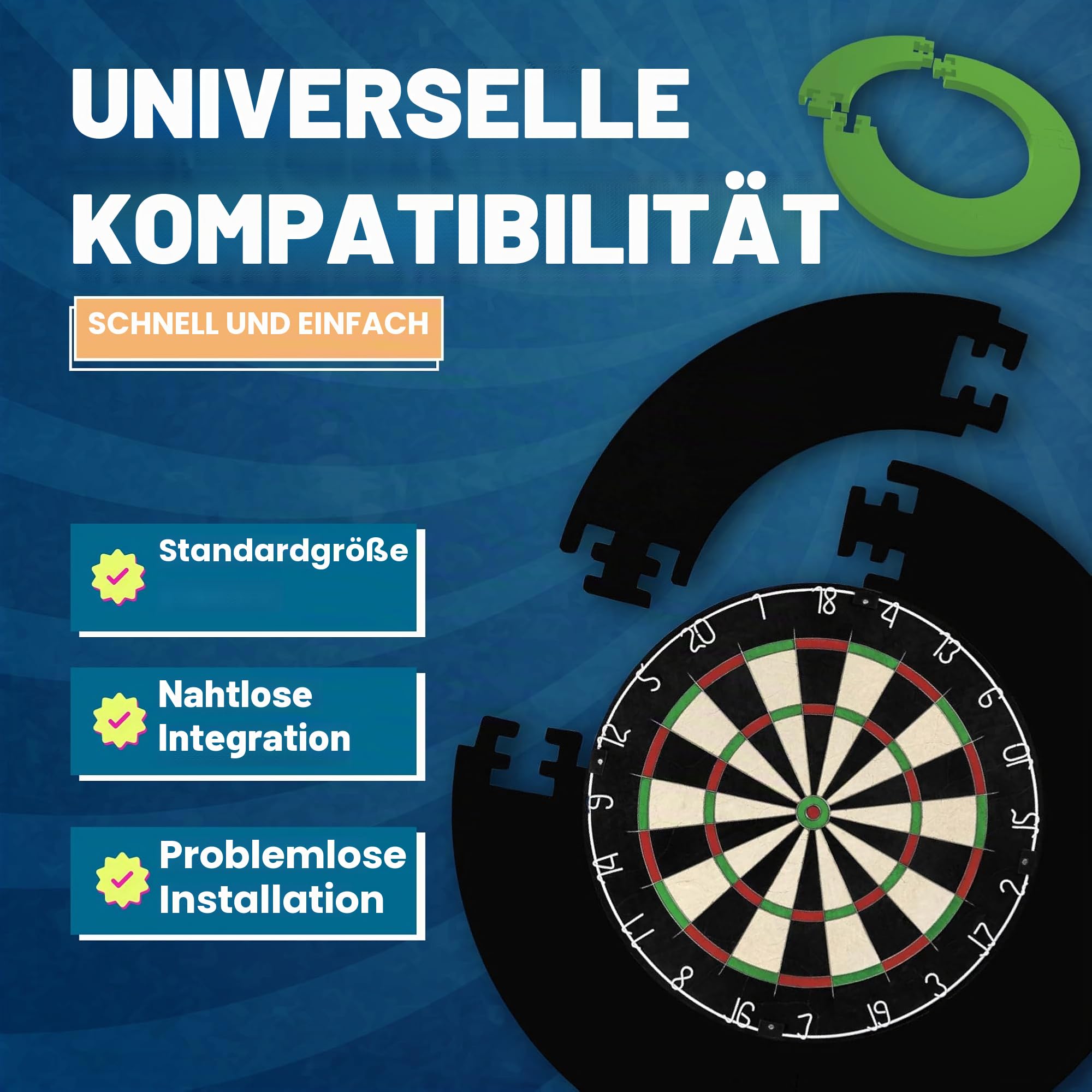 Designa Darts Dartscheiben-Umrandung, langlebig, leicht, Eva-Puzzle-Ring-Design, mehrere Farben